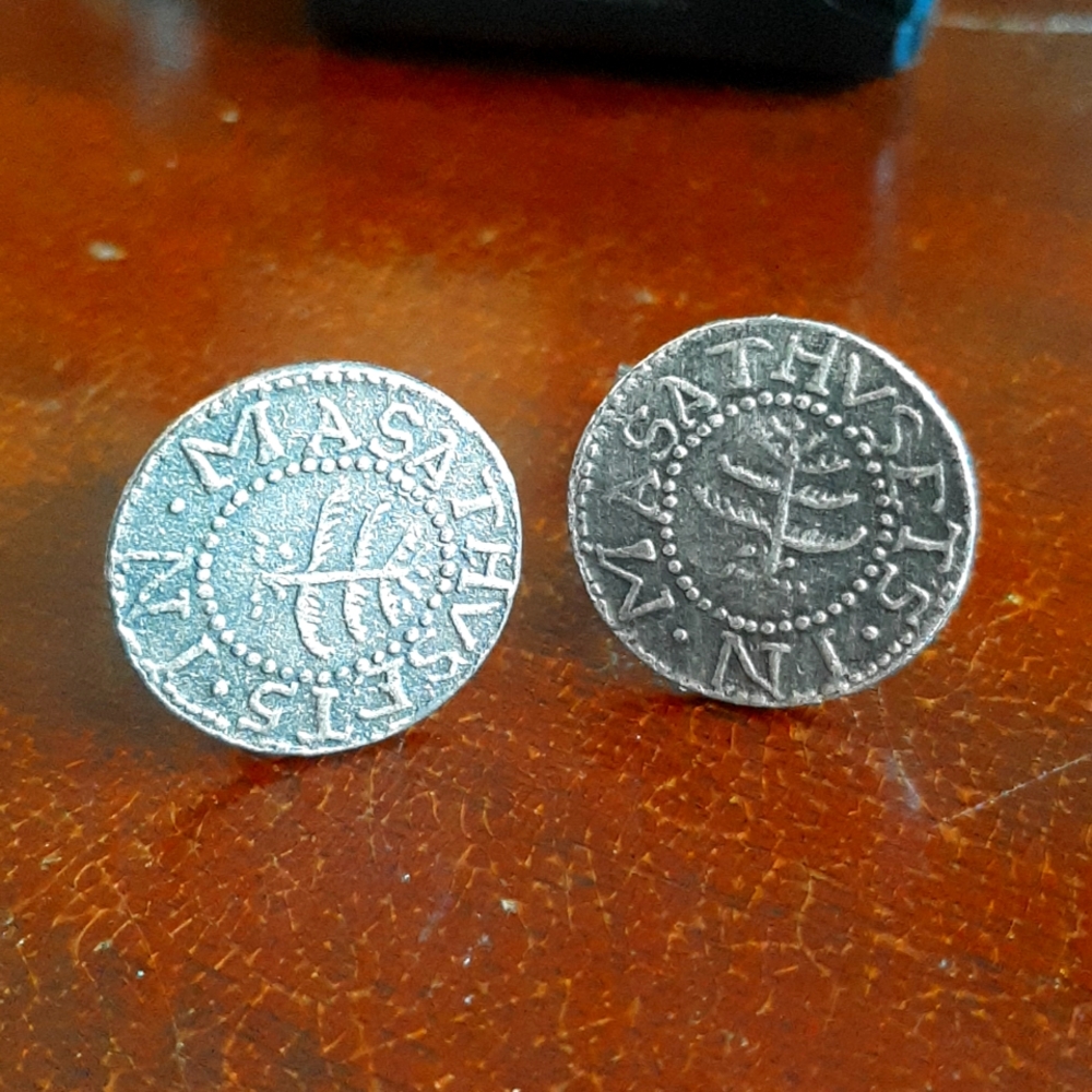 Massachusetts coin style cuff links